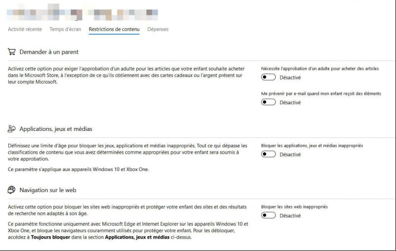 Créer compte utilisateur enfant